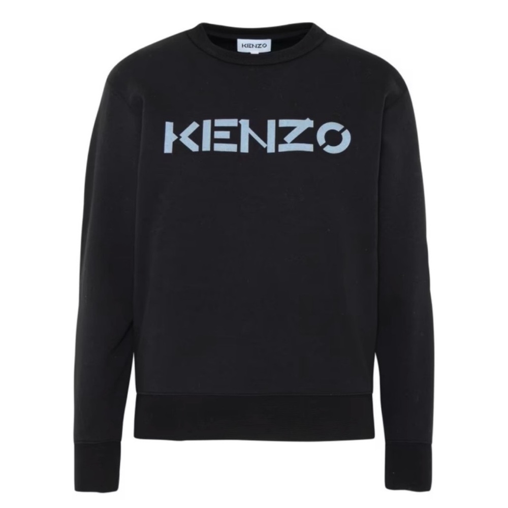 Kenzo Black Crewneck Sweater with Logo